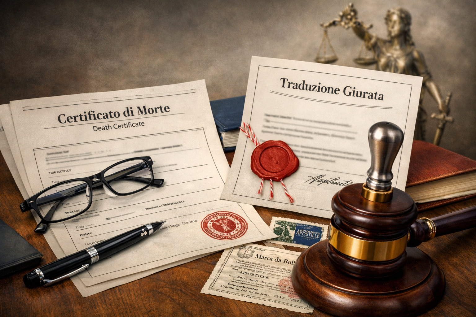 traduzione giurata certificato di morte