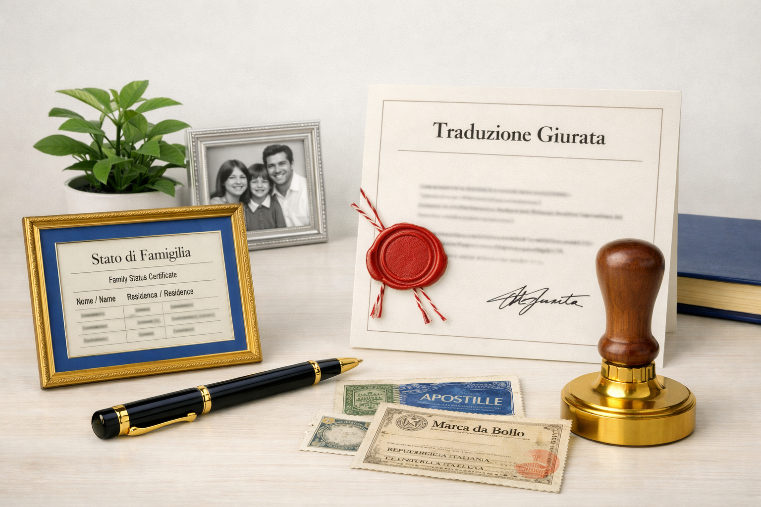 traduzione giurata stato di famiglia